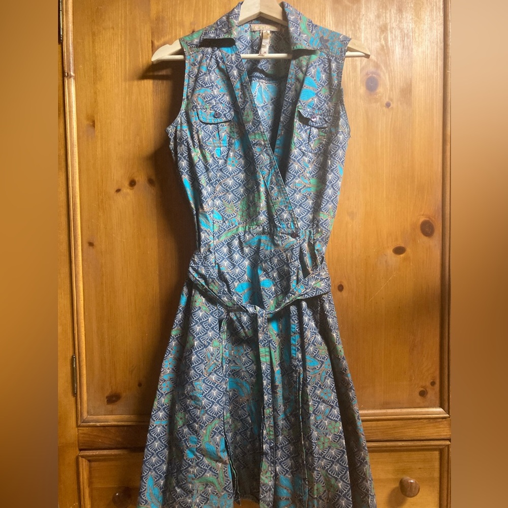 Colorful Fan-Print Dress - Picture 2 of 5